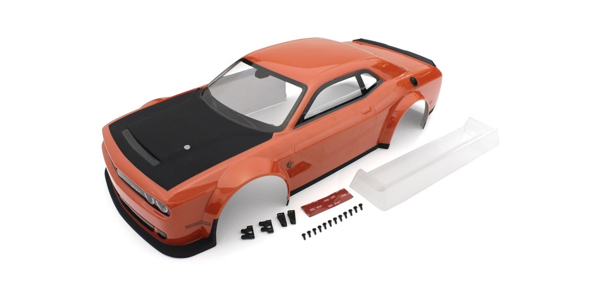 Kyosho Karosserie 1:8 GT2 Dodge Challenger Demon SRT 2018 - Lackiert IGB111OR