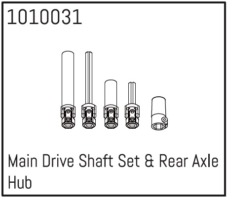 Hobby Plus Main Drive Shaft Set & Rear Axle Hub 240048