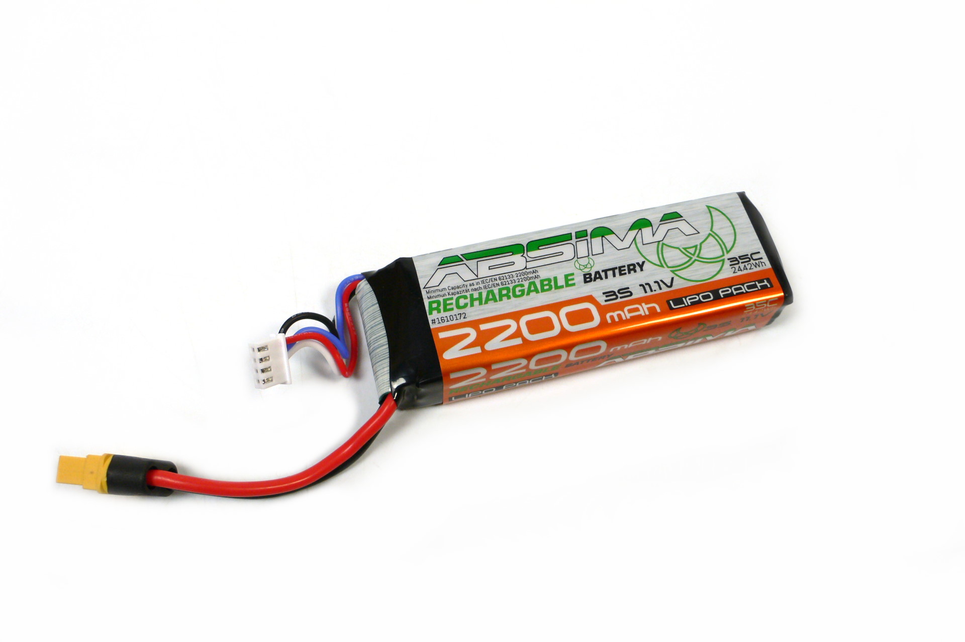 Absima LiPo Akku Pack 11.1V 35C 2200mAh XT60 Mini AMT BL 1610172 - Abbildung 1
