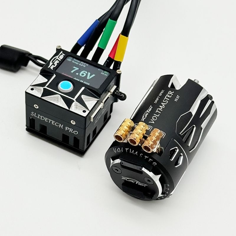 FURITEK Slidevolt PRO ESC/Motor-Set schwarz für 1/10 Drift FUR-2793