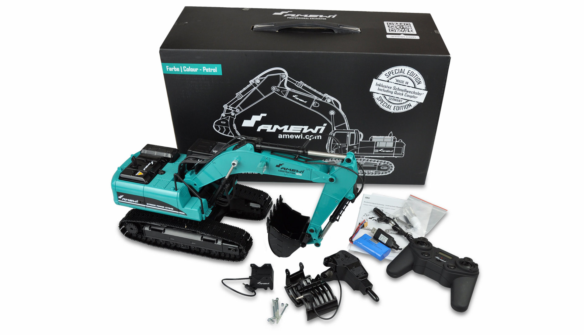 Amewi Bagger G704E Vollmetall 1:14 petrol, 2,4GHz 22501 - Abbildung 9