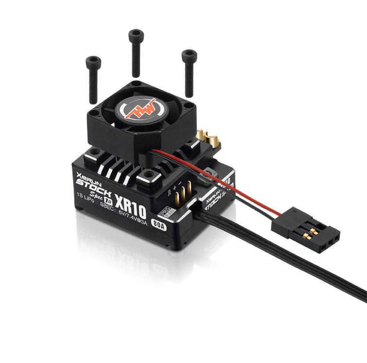 Hobbywing Xerun XR10 Stock Spec Brushless Regler 80A, 1s LiPo, BEC 3A 30112751