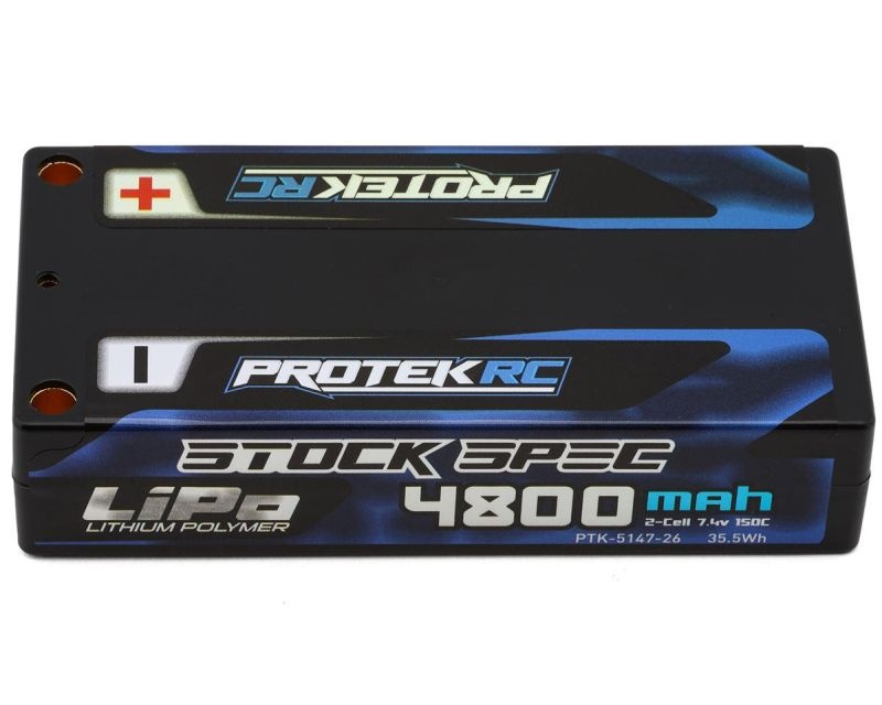 ProTek RC 2S 150C LowIR Si-G LiPo LCG Shorty StockSpec (7.4V, 4800mAh, 95.3x46.9x21.2mm, 190g)
