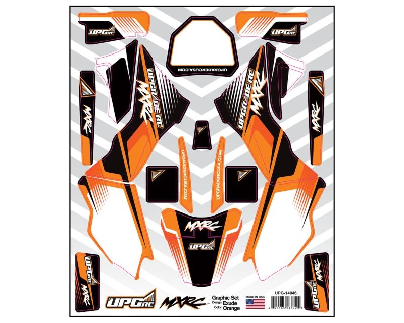 Upgrade RC Graphic Set for Losi Promoto MX (Exude) (Orange)