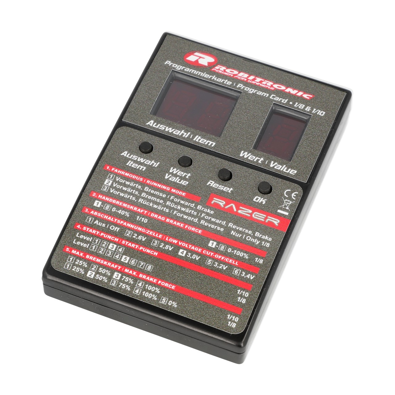 Robitronic LED Programmierbox Razer ten & eight R01269