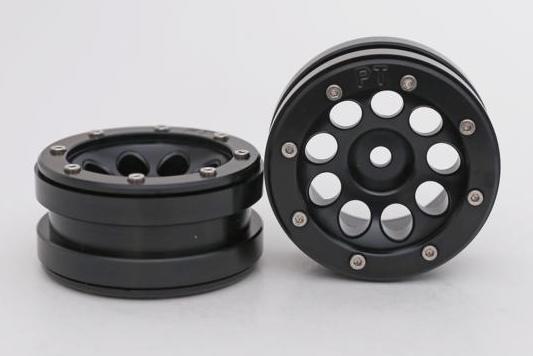 Metsafil Beadlock Wheels PT- Ecohole Schwarz/Schwarz 1.9 (2 St.)  MT0050BB