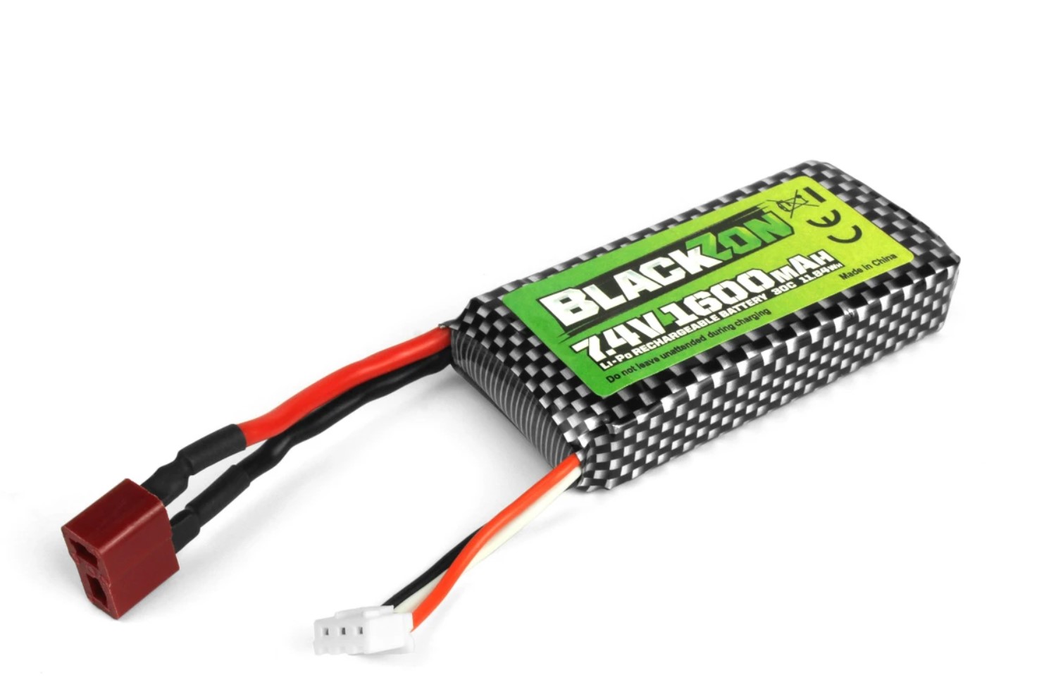 BLACKZON LiPo Akku Pack 2S 7.4V 1600mAh mit T-Plug 540247 - Abbildung 1