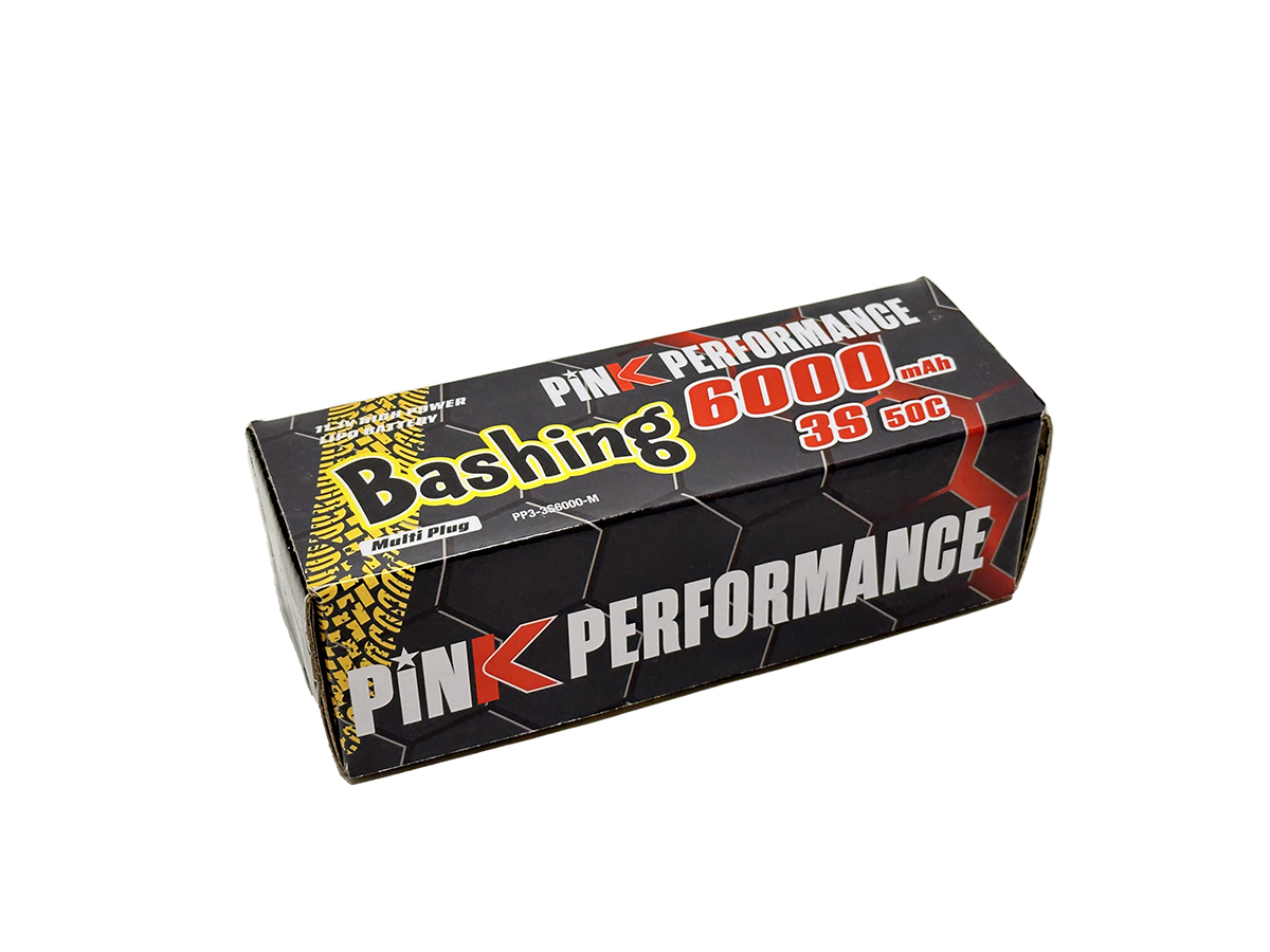 Pink Performance Bashing LiPo Akku 3S 11.1V-6000-50C (Multi) 139x47x39mm 460g PP3-3S6000-M