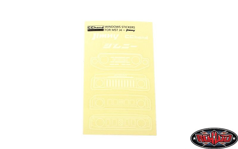 RC4WD Grille Option Window Decal Sheet for MST 4WD Off-Road Car Ki VVV-C1204