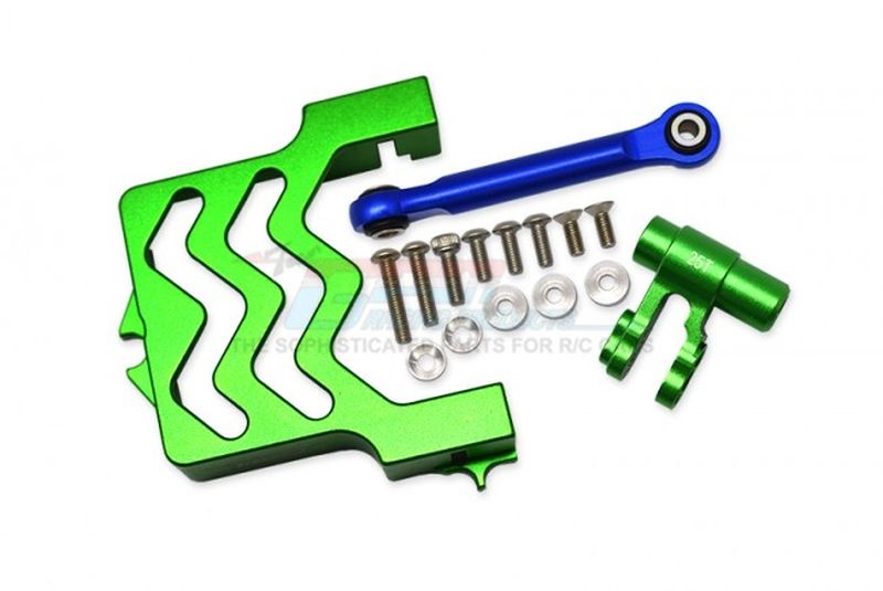 GPM Aluminium Servobefestigung und Servohorn 25T Set grün TXM024NG