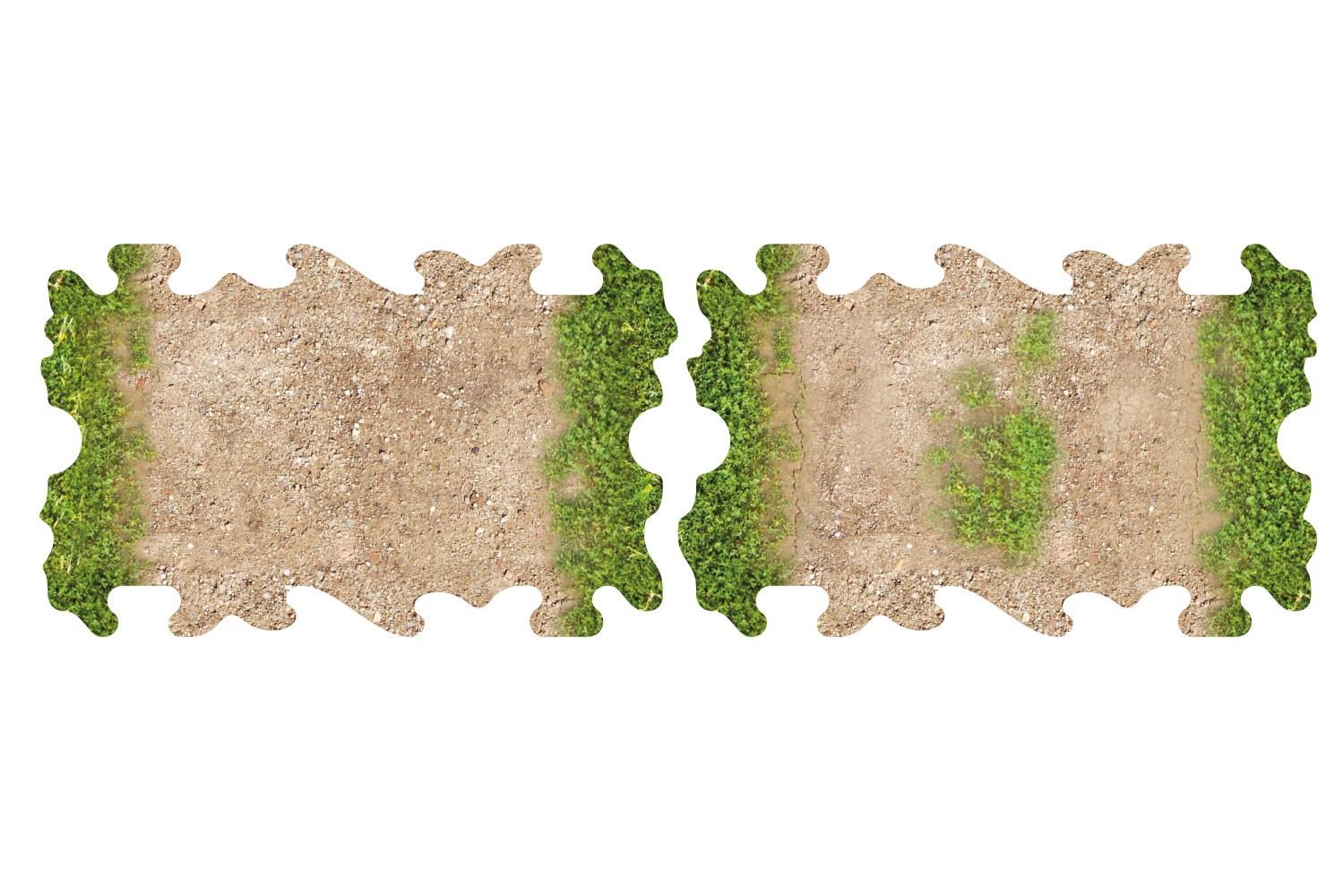 ToysWD Crawler Park: 2x Dirt And Grass Quarter Straights For 1/18 & 1/24 RC Crawler Park Circuit TWDTRK009