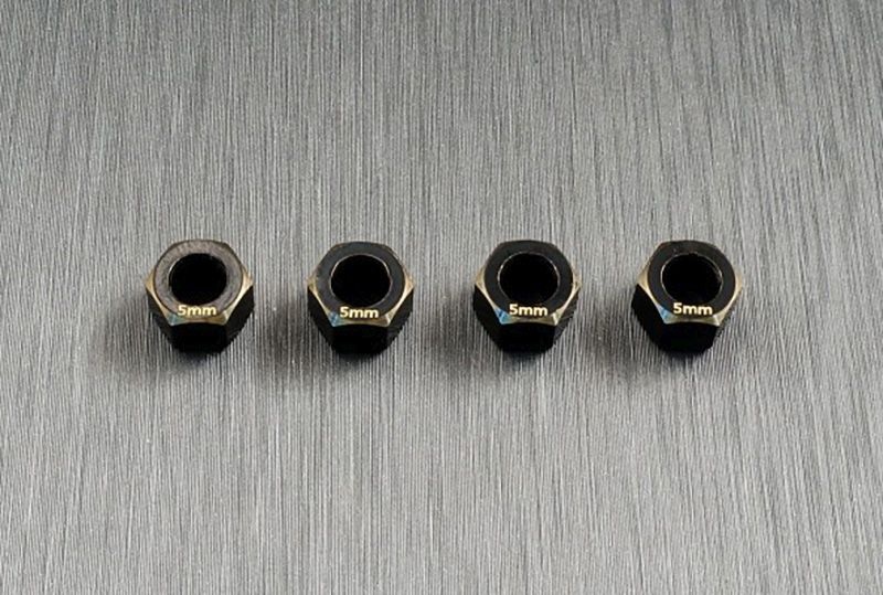 SAMIX Sechskant-Radmitnehmer Messing 5mm (4) für FMS FCX24 FCX24-4063-5