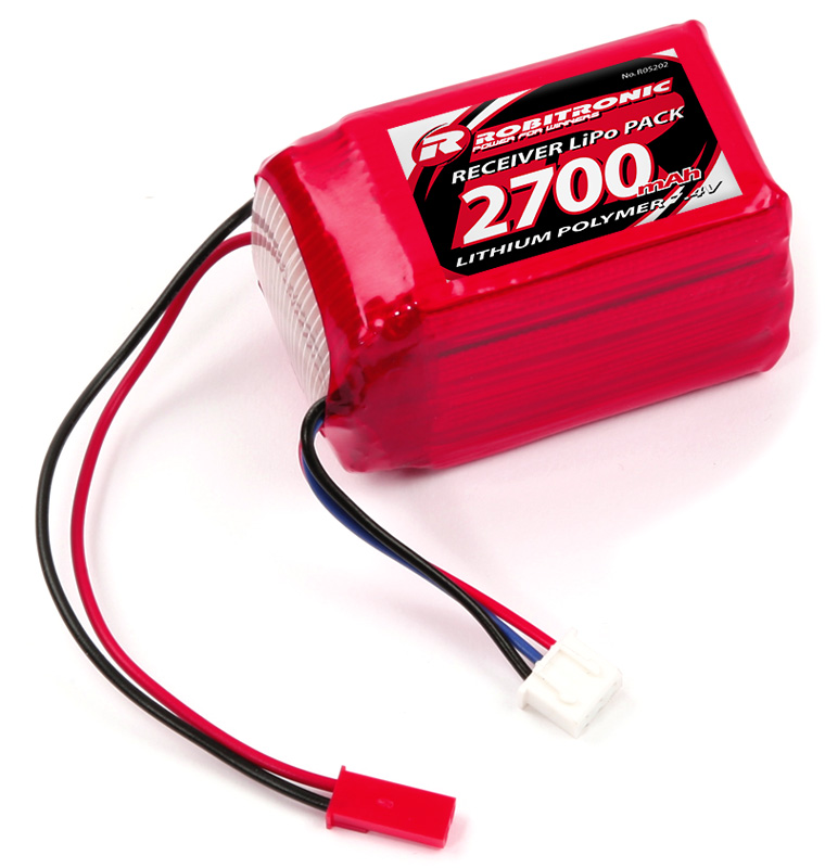 R05202 LiPo Akku 2700mAh 2S 2/3A Hump Size Empfängerpack (EH) - Abbildung 1