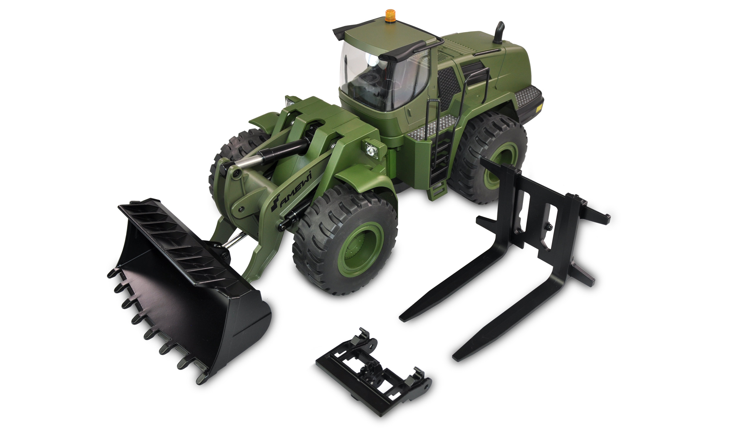 Amewi Radlader G485E ME Militär 1:14, Teilmetall, 10-Kanal, RTR 22534 - Abbildung 7