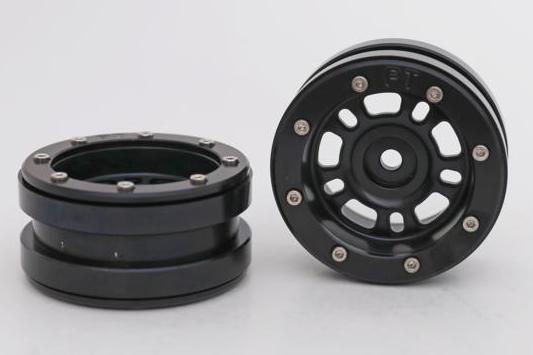 Metsafil Beadlock Wheels PT- Distractor Schwarz/Schwarz 1.9 (2 St.)  MT0040BB
