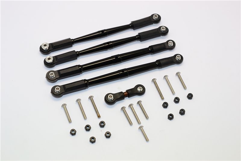 GPM Alu Gewindespurstangen-Set schwarz (5 Stk.) ARRMA Kraton, Outcast 6s MAK160BKBEBK