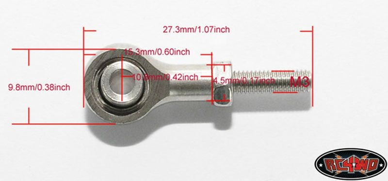 RC4WD Steely M3 Rod End (Heim Joint) (10) Z-S1446