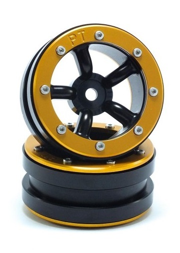 Metsafil Beadlock Wheels PT-Safari Schwarz/Gold 1.9 (2 St.) MT0010BGO