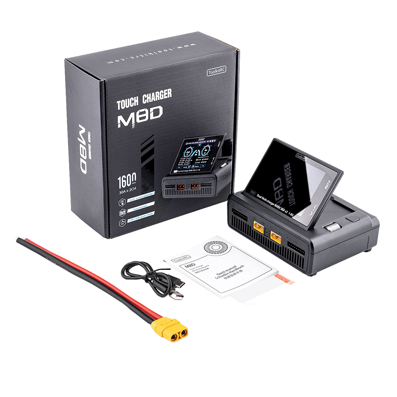 ToolkitRC M8D LiPo 1-8S 30A 2 Kanal Ladegerät DC 10-49V 13000