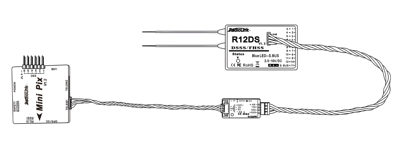 RadioLink PRM-03 OSD Telemetry Sensor PRM-03