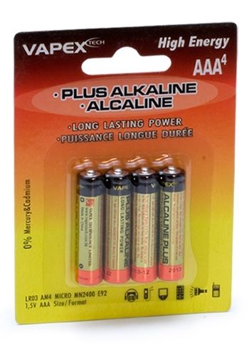 Vapex Plus Alkaline Batteries AAA (4)