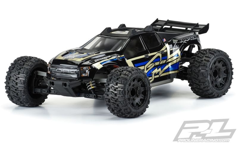 Pro-Line Ford F-150 Raptor Karo klar Pre-Cut für TRX Rustler 4x4 3528-17