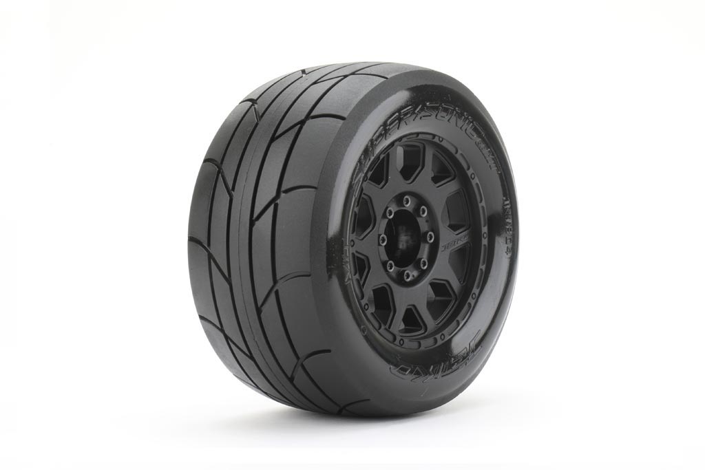 Jetko Extreme Tyre MT Slicks Rockform Belted on 3.8" 17mm Black Rims JK1804CB
