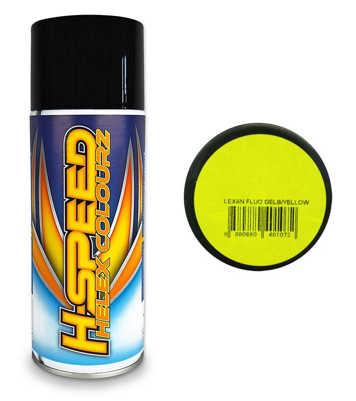H-SPEED Lexan Spray Farbe Helex Colourz Fluo Gelb 400ml HSPS104