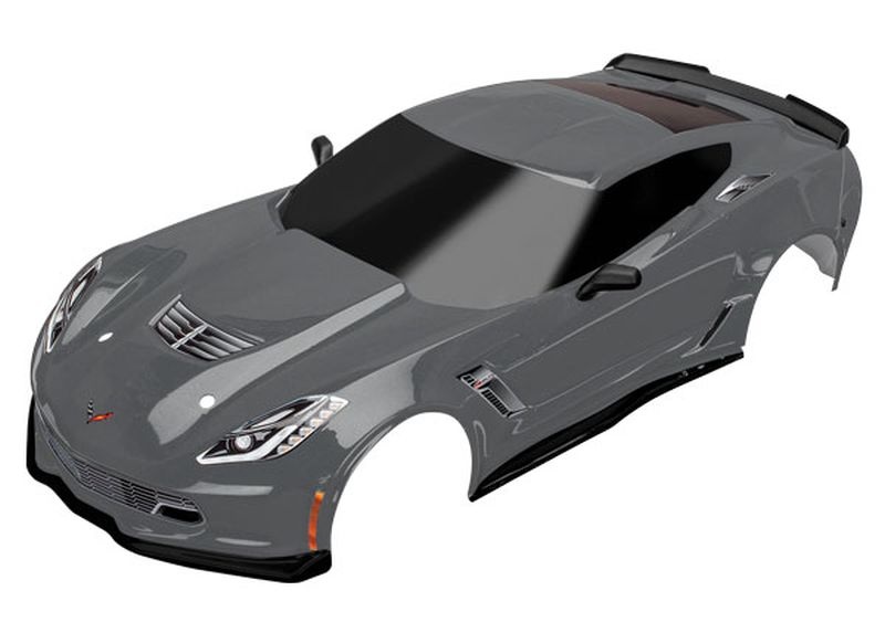 Traxxas 8386A Karo Chevrolet Corvette Z06 graphite (lackiert+Aufkleber)