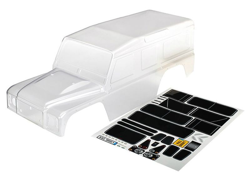 Traxxas Karo, Land Rover Defender (klar, unlackiert) +Decals 8011 - Abbildung 1