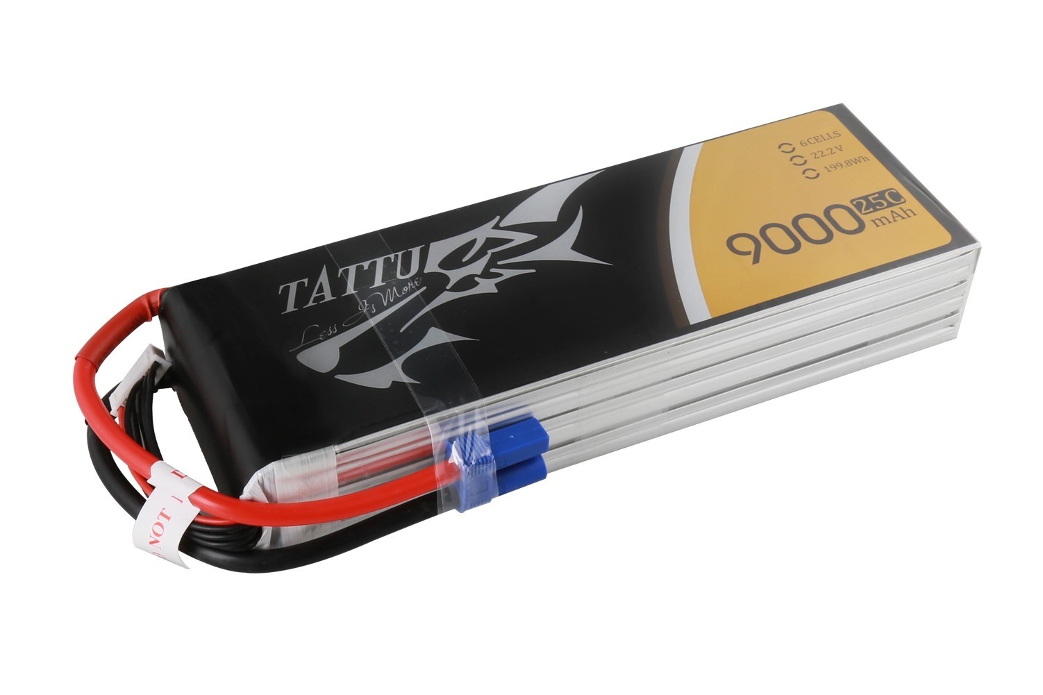 Gens ace Akku LiPo 6S 22.2V-9000-25C (EC5) 208x73x37mm 1100g GE1TA-9000-6C5 - Abbildung 1