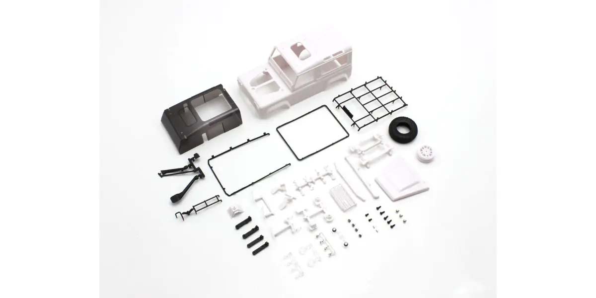 Kyosho Karosserie Land Rover Defender Adventure Mini-Z 4X4 MX01 (Ohne Lackie MXN08