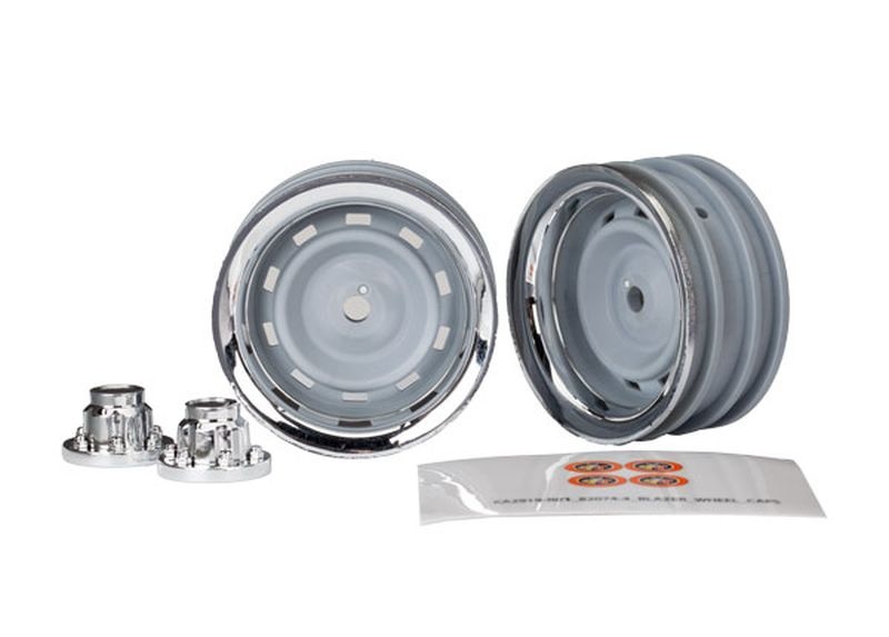Traxxas 8165 Felgen 1.9 chrom (2) Center-Kappen (2) für 8255A extended st
