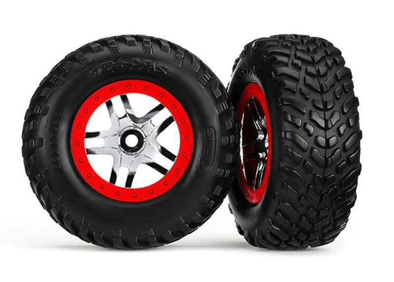 Traxxas Reifen+Felge montiert 2.2/3.0 SCT Split-Spoke/Foam-Einlage 6891