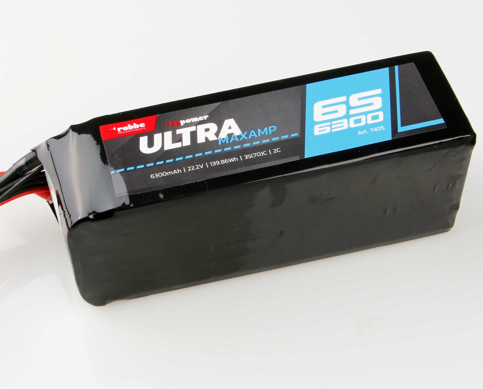 Robbe RO-POWER ULTRA MAXAMP 6300MAH 22,2 VOLT 6S 35(70)C LIPO AKKU XT-90 7405