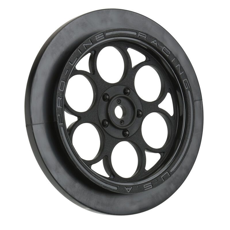 Pro-Line Showtime Front Runner Felge schwarz Drag Racin SC 2.2/2.7 vorn für Losi 22S Drag, TRX Slash & AE DR10 2803-03