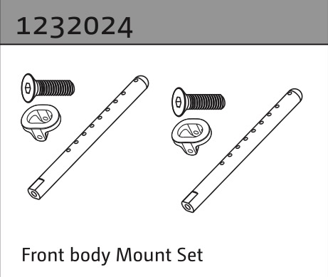 Absima Karosseriehalter Set vorne 1232024