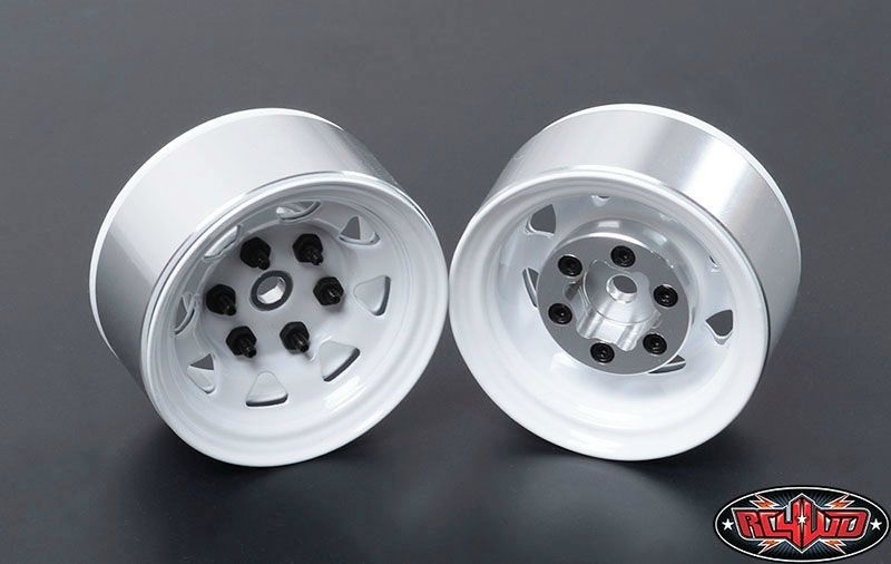 RC4WD Stamped Steel Single 1.55 Stock White Beadlock Wheel Z-Q0009