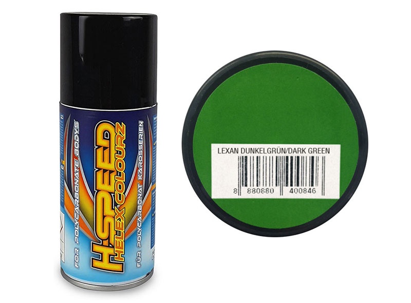 H-SPEED Lexan Spray Farbe Helex Colourz Dunkelgrün 150ml HSPS024