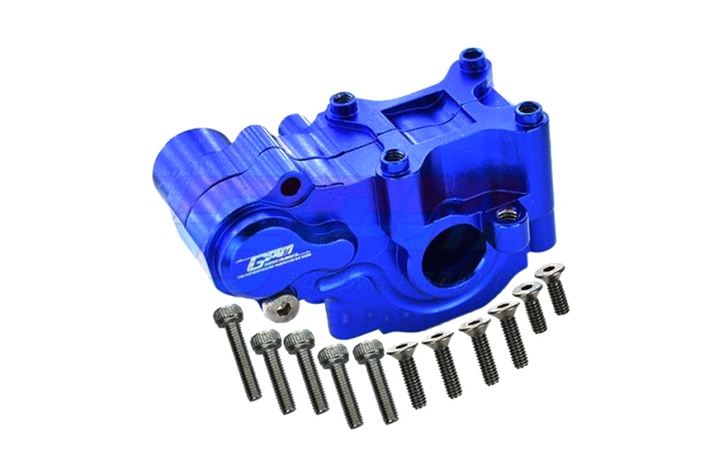 GPM ALUMINUM REAR GEAR BOX Team Losi Mini-T 2.0 blau