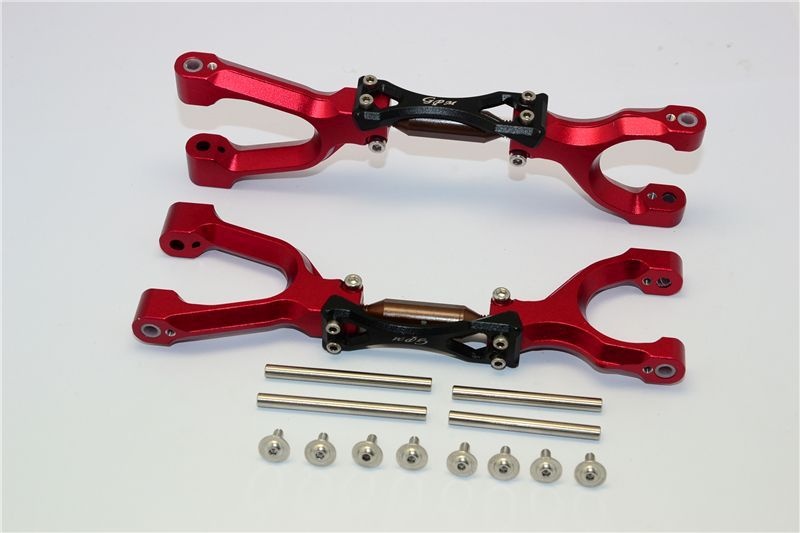 GPM Alu Querlenker oben v/h mit Verstärkung rot Traxxas X-MAXX