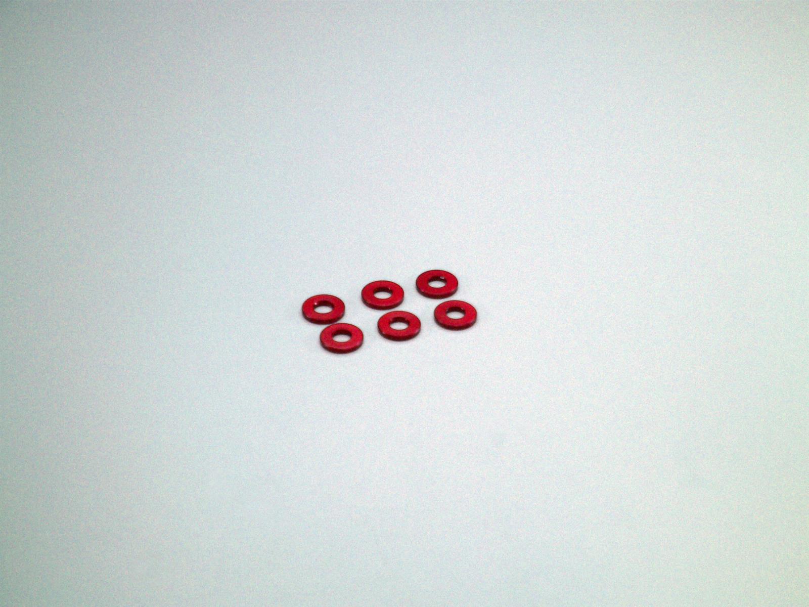 Kyosho SCHEIBEN ALU, 3X7X1MM ROT (6) W0145R