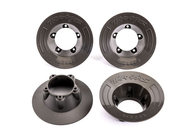 Traxxas Felgen-Abdeckung grau (4)  für 9572 Felgen 9569A