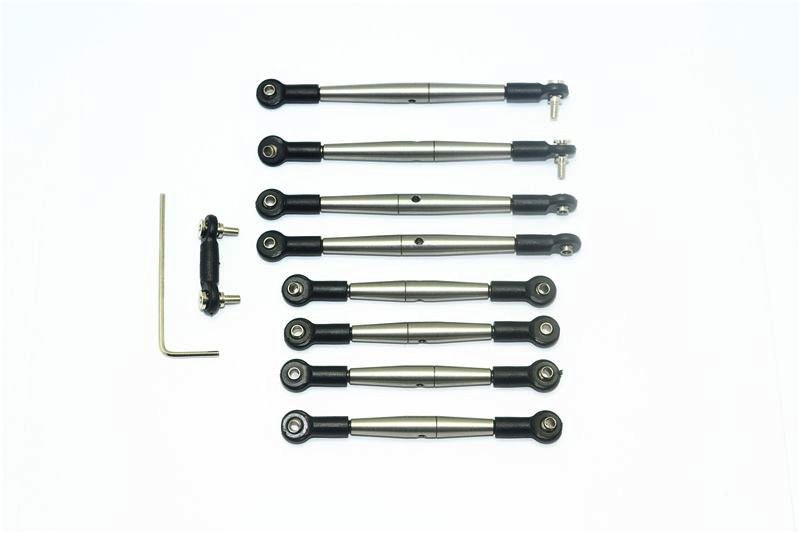 GPM Edelstahl Spurstangen mit Kugelpfannen (9 Stk.) Traxxas 1/16 E-Revo