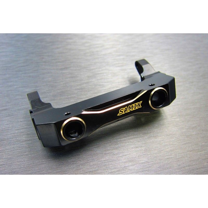 SAMIX Bumper Halterungs-Set vorn Messing (1) für Axial SCX10-3 SCX3-4060