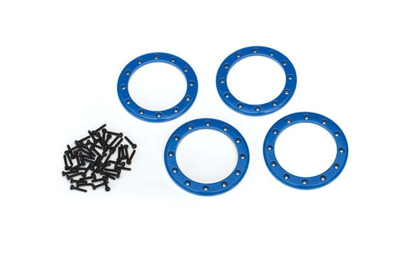 Beadlock Rings Blau (2.2') Alu (4) + Schrauben 8168X