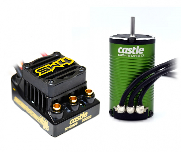 Castle Sidewinder 4 12.6V ESC WP Combo 1412-2100Kv Motor 010-0164-08
