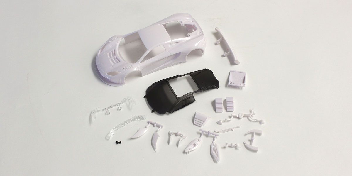 Kyosho Karosserie Mini-Z Mac-Laren 12C GT3 2013 Weiß MZN163 - Abbildung 1