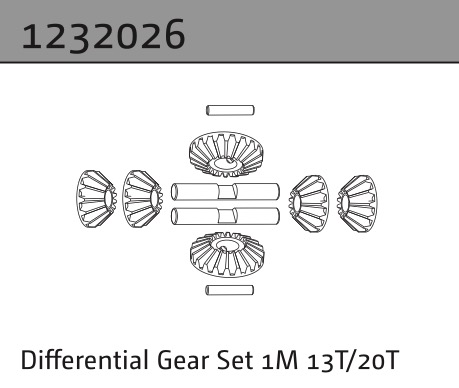 Absima Differentialgetriebesatz 1M 13T/20T 1232026