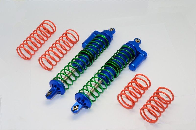 GPM Alu L-Shape Stoßdämpfer v/h blau Traxxas X-MAXX